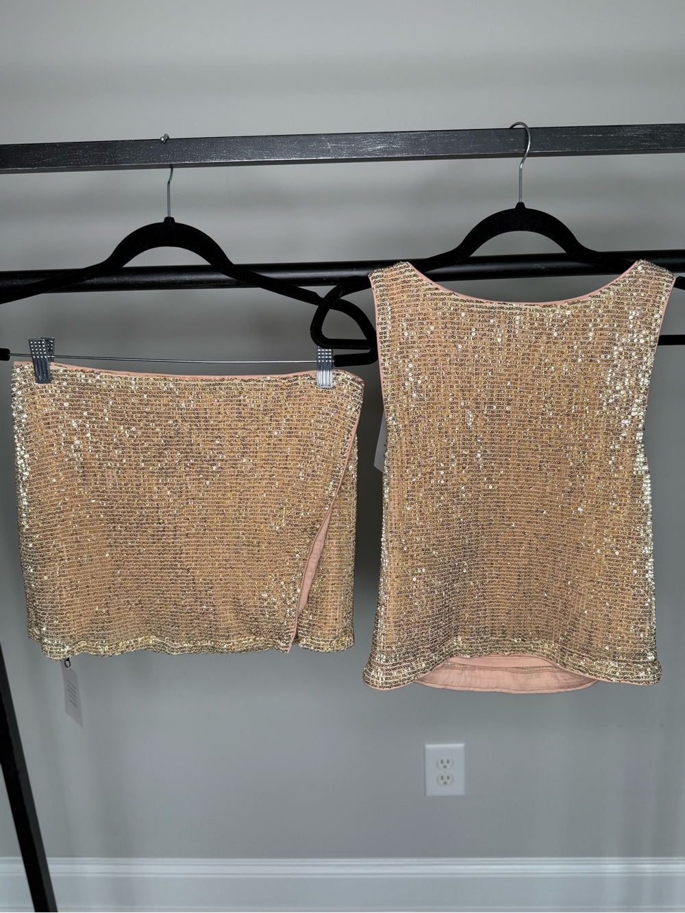 Lovers + Friends Gold Sequin Set
